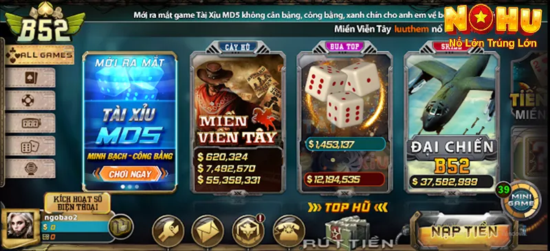 Nổ Hũ B52 – Cổng Game Hũ Đỉnh Cao Tại Nohu90 | Nổ Nhanh